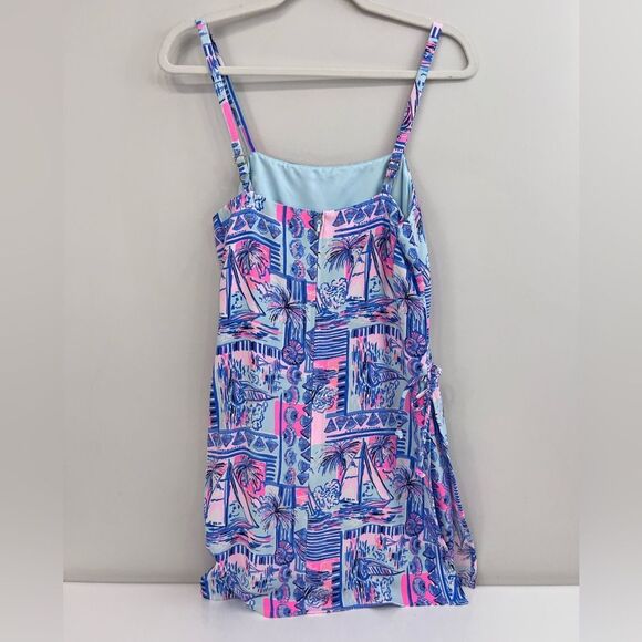 Lilly Pulitzer Sahar Romper in Whisper Blue Yeah Buoy Size 2 - Picture 12 of 16